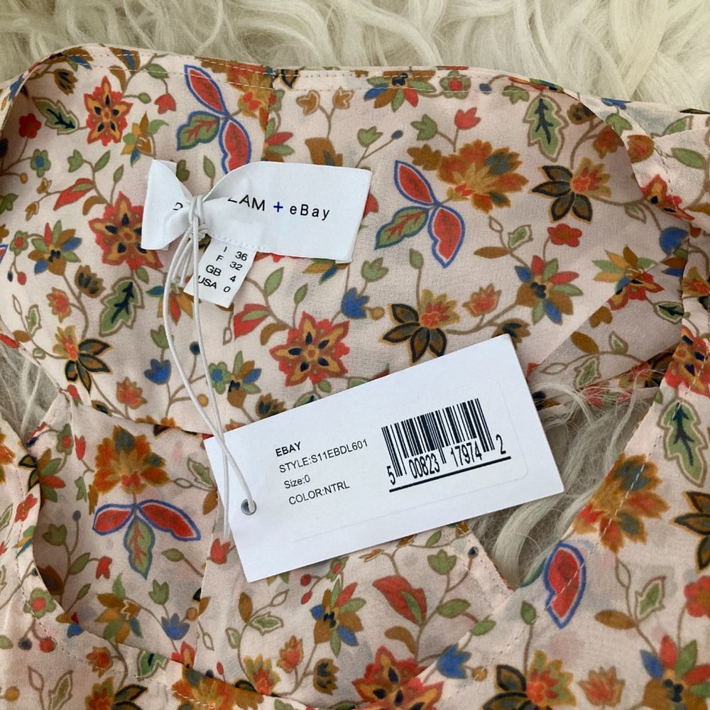 DEREK LAM Floral Print Knee-Length Dress - Picture 6 of 10